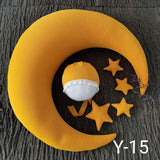 ❤️Newborn Photography Props Accessories Posing Crescent Pillow+Stars+Hat 6Pcs/Set Studio Baby Photo Decoration Moon Fotografia