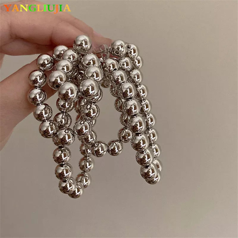 YANGLIUJIA Metal Ball Earrings European And American Style