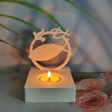 Life Tree Sailing Fish Ornaments Candle Holder Silicone