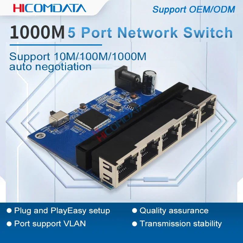 5pcs 1000M Mini 5 8 Port Desktop Switch