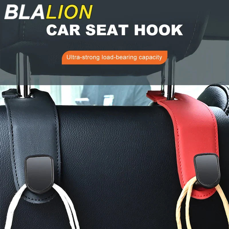 BLALION Car Seat Hook Hanger Hook Flip Leather
