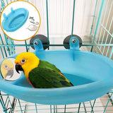 Pet Bird Bath Cage with Mirror, Parrot Bathtub,