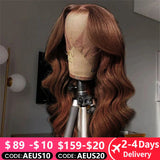 13x4 Chocolate Brown Colored Lace Front Human Hair