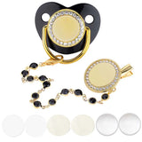 Blank Personalized Baby Pacifier with Chain Clips Covers