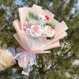 Kawaii Hello Kitty Cat Plush Dolls Rose Soap
