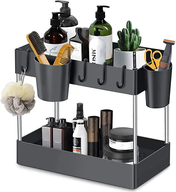 2 Tier Under Sink Organizer For Bathroom Kitchen