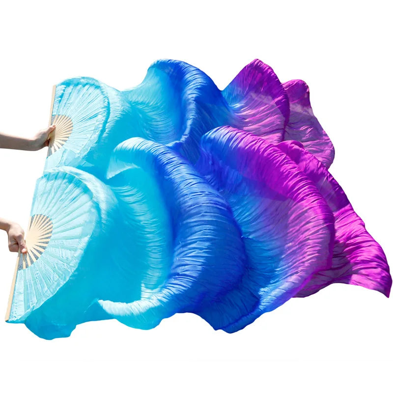 Belly Dance Fan 100% Real Silk Veils 1pc