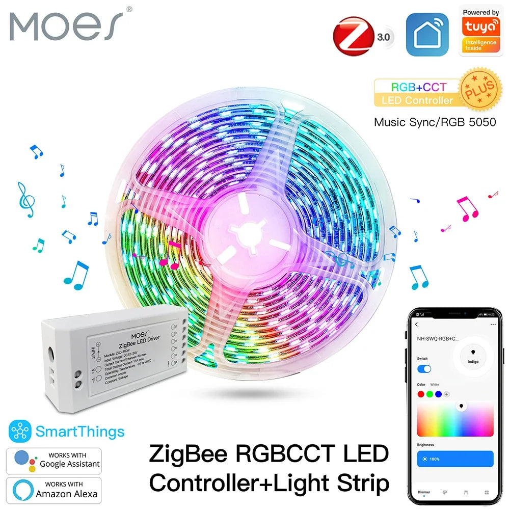 ZigBee LED Controller Light Strip RGB CCT Dimmer