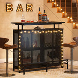 3 Tier Liquor Bar Table with Stemware Racks