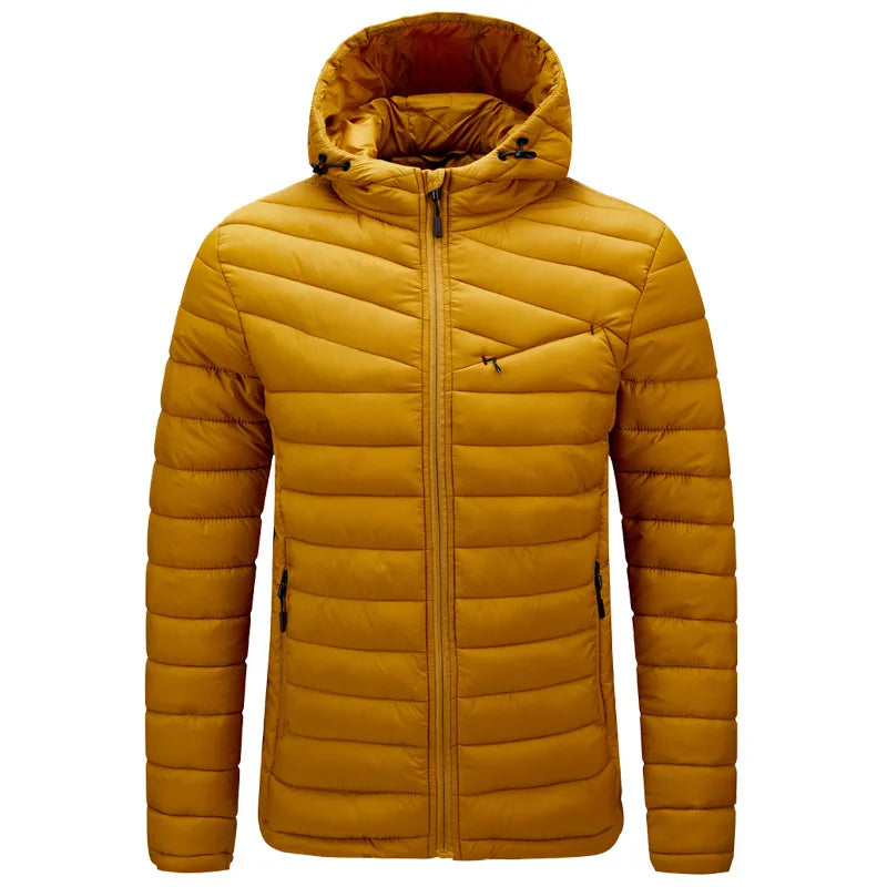 Men's Autumn Jacket Zip Lightweight Windbreaker Hooded Parka