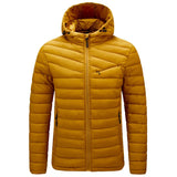 Men's Autumn Jacket Zip Lightweight Windbreaker Hooded Parka