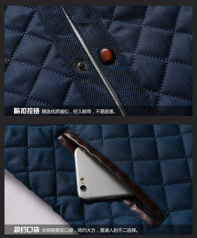 Mesh Pressed Cotton Jacket Men's Baseball jackets stand