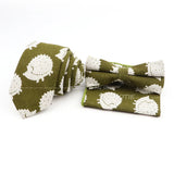 Men Linen Plant Ainmal Ties Set Pocket Handkerchief