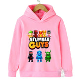 Kids Anime Stumble Guys Hooded Sweatshirts Long Sleeve