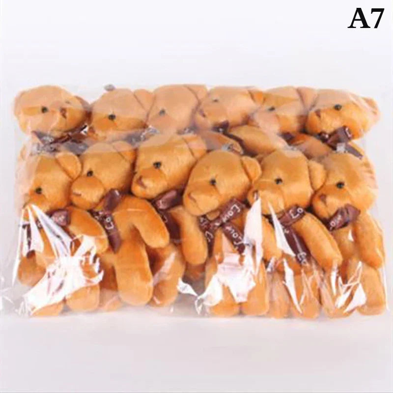 10/12Pcs/Lot Soft Stuffed Bear Plush Toys Mini Teddy