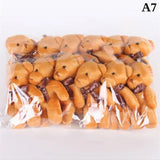 10/12Pcs/Lot Soft Stuffed Bear Plush Toys Mini Teddy