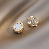 Weight Loss Magnet Earring Zircon Crystal Strong Magnetic