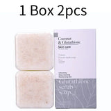 비누 Kojic Acid Scrub Soap Glutathione Skin Lightening HandMade Coconut Ginger Soap Skin Bleaching Brightening Body Face Care