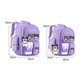 Sanrioed Kuromi Anime Cute Large Capacity Backpack Schoolbags