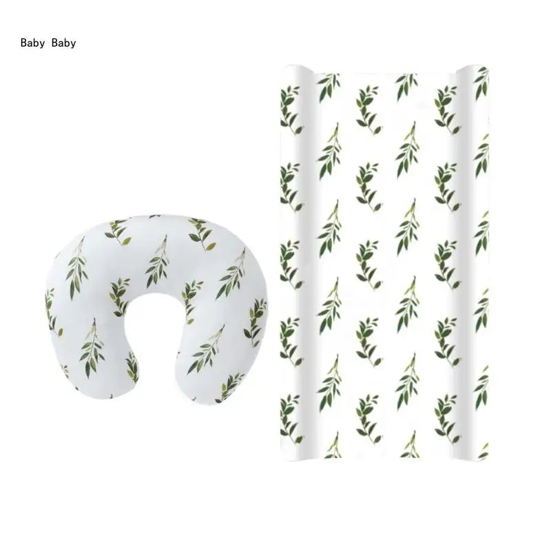 2pcs Printed Nursing Pillow Case Diaper Changing Pad