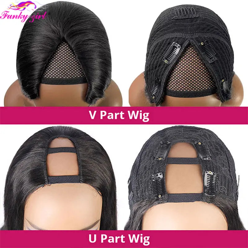FG Straight U Part 150% Density Natural Brazilian