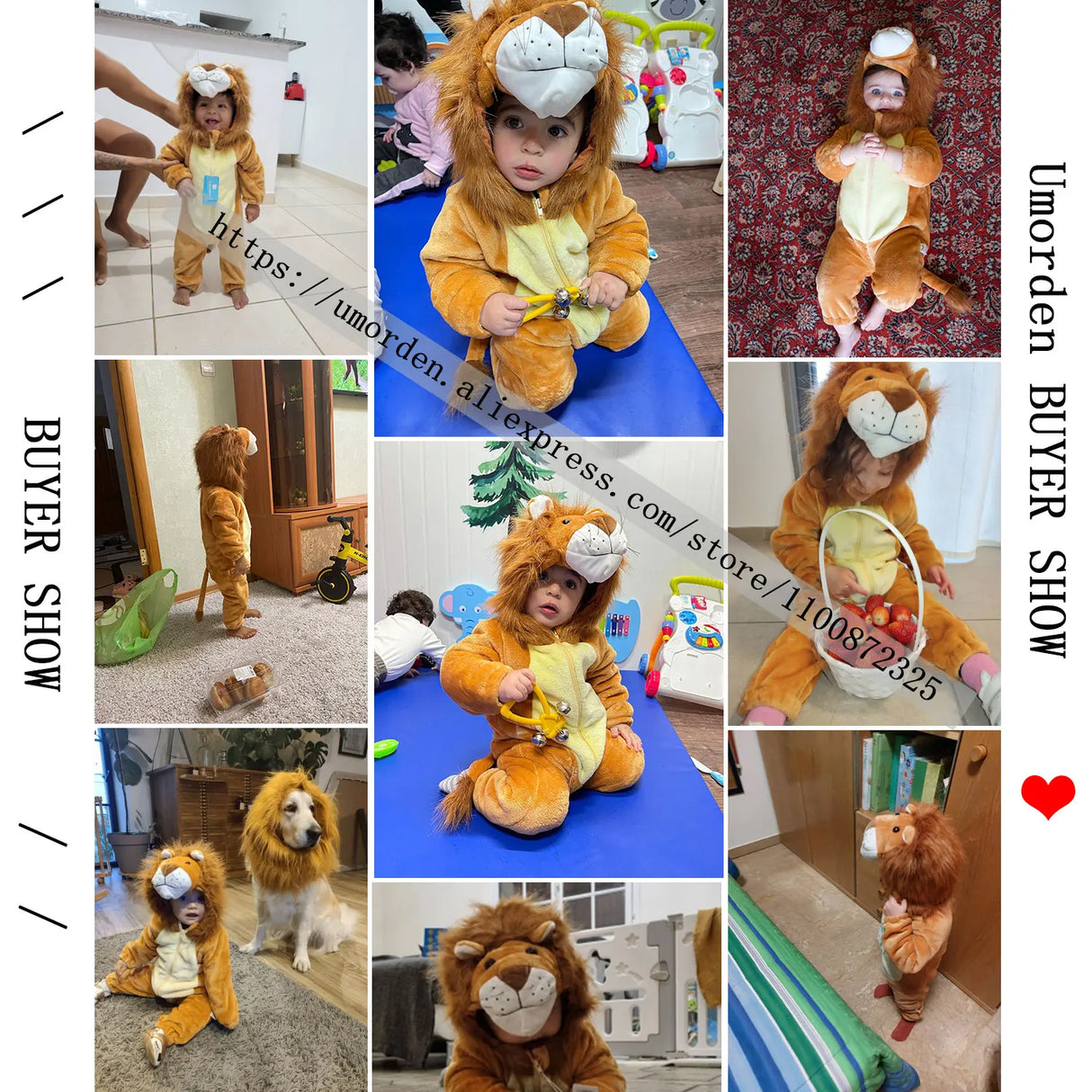 Umorden Animal King Lion Kigurumi Costume Baby Boys