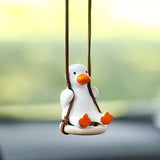 Gypsum Cool White Swing Duck with Sunglasses Automoblie