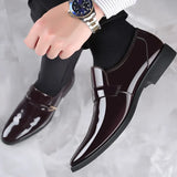 Men's Leather Shoes Paten Oxford Shoes for Men