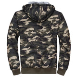 Men's Zip Up Hoodie camouflage Heavyweight Winter Sweatshirt