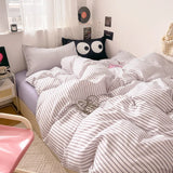 Nordic Sling Bed 150 Bedding Sets Stripes Duvet