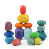 Rainbow Building Block Stacker Stone Shaped Stacking Balancing