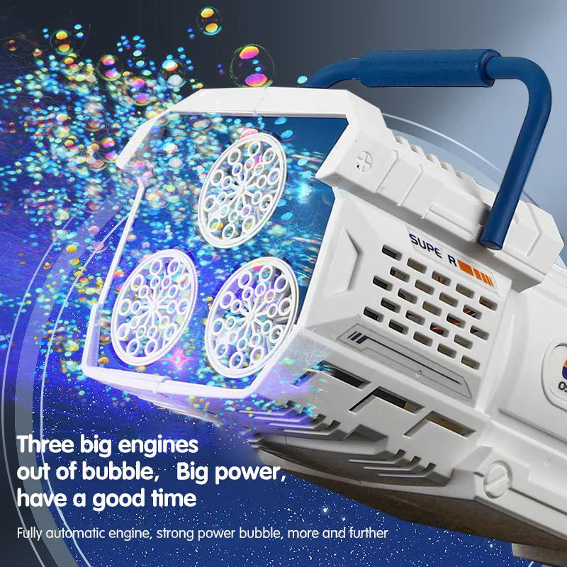 60 Holes Bubble Gun Soap Bubble Machine Electric