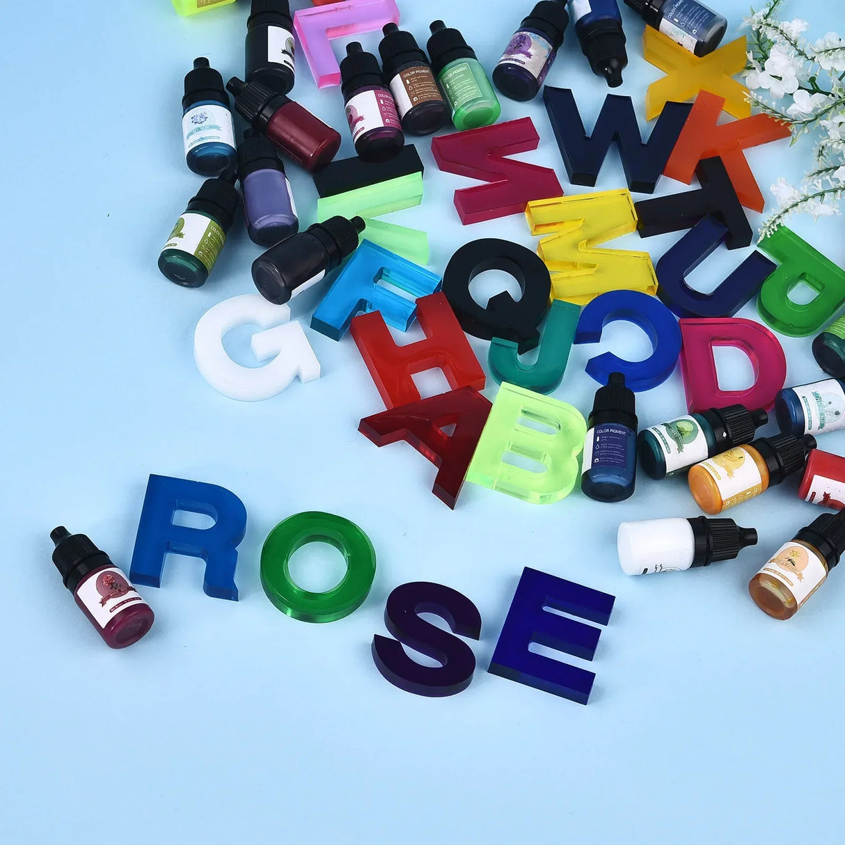 24 Colors 5ml Epoxy Resin Pigment Transparent NonToxic