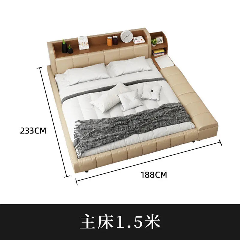 Parent child bed, second family, leather , master