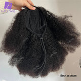 Drawstring Ponytail Human Hair 4c Afro Kinky Curly