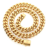 Hip Hop PVD Plated Stainless Steel Necklace Snap