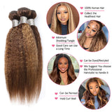 Highlight Kinky Straight Bundles Brazilian P4/27 Ombre Brown