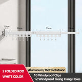 Extendable Clothesline Retractable Clothes Hanger Rack Folding Wall