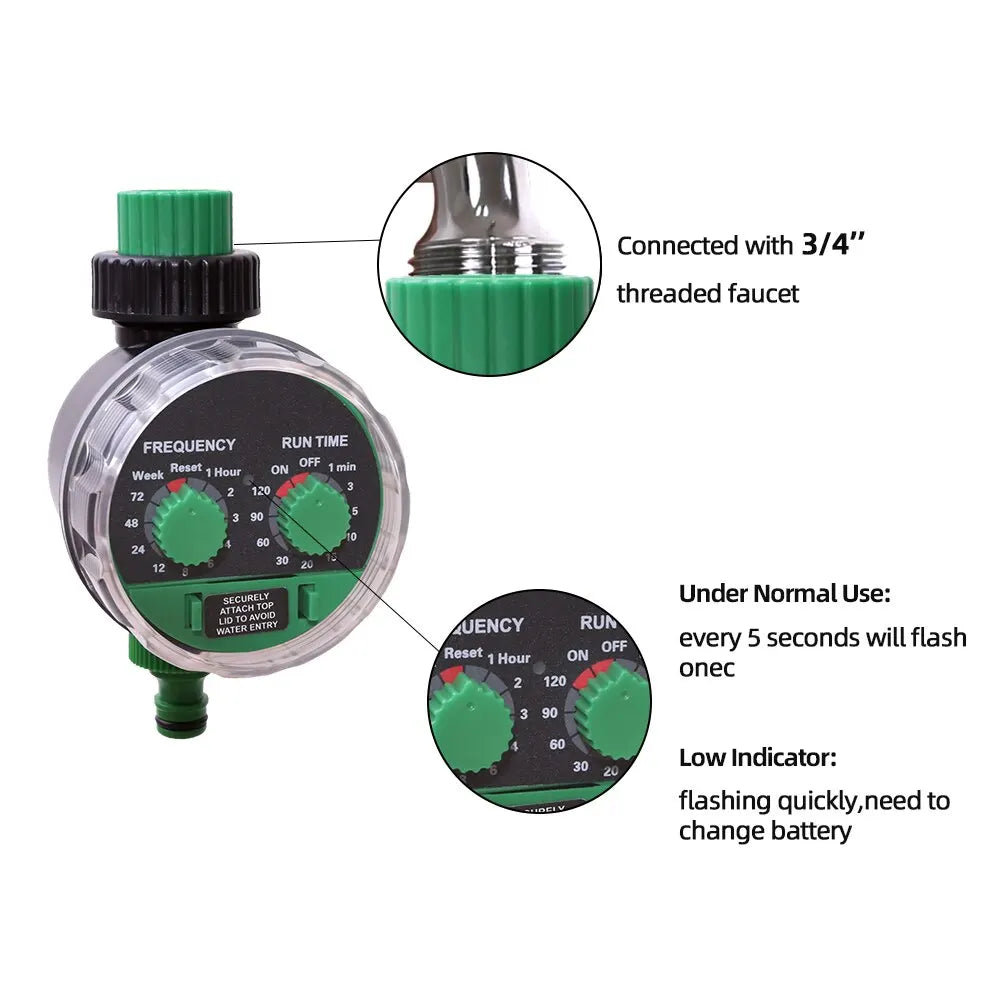 Garden Ball Valve Automatic Electronic Watering Timer Home