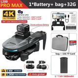 L200 PRO MAX Drone 4K Professional 2-Axis Gimbal 360° Obstacle Avoidance Brushless Motor GPS Quadcopter FPV RC Drones