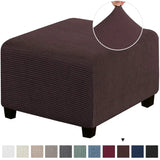 Polar Fleece Footstool Cover Durable Stretch Ottoman Cover