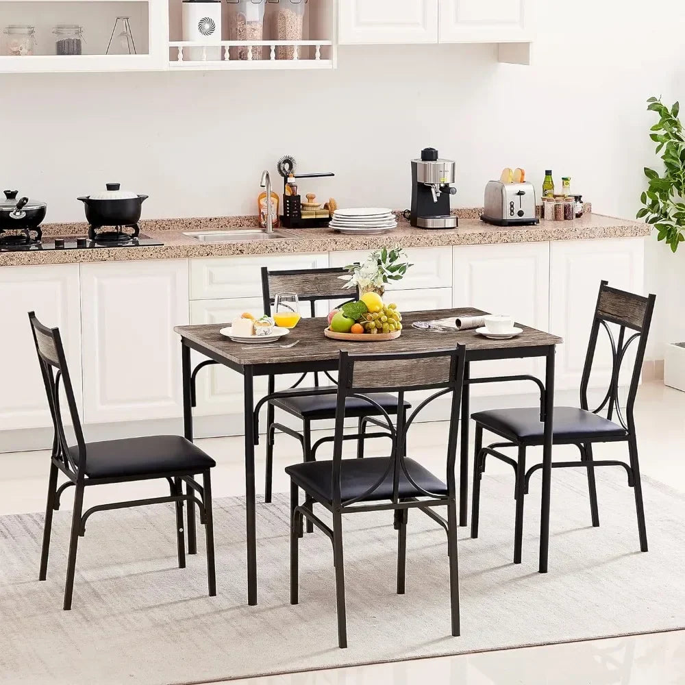 Dinette Table Dining Set for 4 Breakfast Nook
