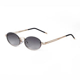 Trendy Brown Round Oval Rimless Sunglasses Women Brand