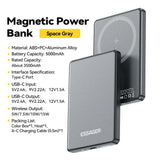 Essager Thin Wireless Power Bank 5000mAh Fast Charge