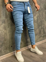 High Quality Stretch Elastic Skinny Jeans Men European