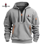 Biyin 2024 Cotton Dropped Shoulder Hooded Sweatshirt Men's