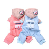 Dog Cat Warm Jumpsuit Hoodie Windbreak Apparel Pet