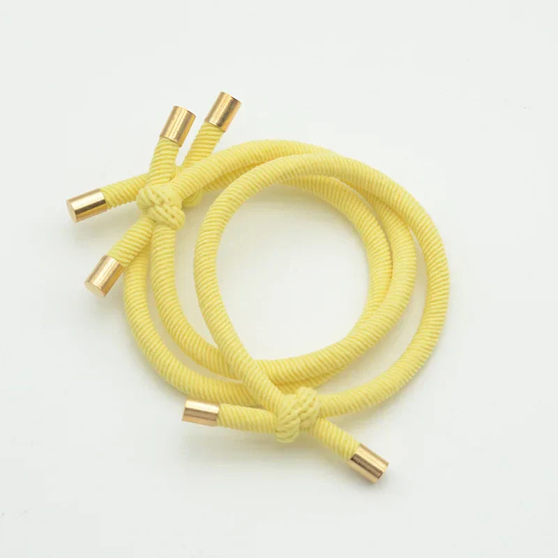 30PCS 5mm Twilled Cords Knotted Elastic Hair Bands