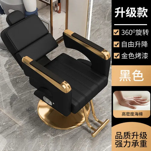 Luxury Designed Barber Chair Reclinable Portable Beauty Salon