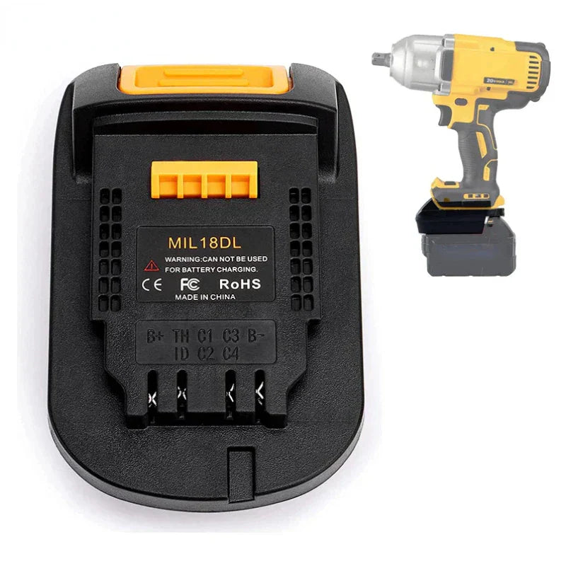 BS18DL MIL18DL Battery Adapter Converter for MakitaBoschMilwaukee 18V